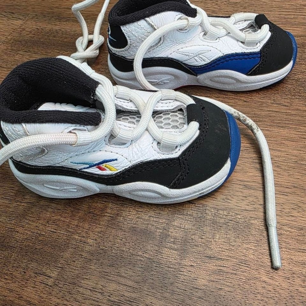 Vintage Reebok Question Mid Toddler Sneakers Sz 5.5‎ Retro Iverson